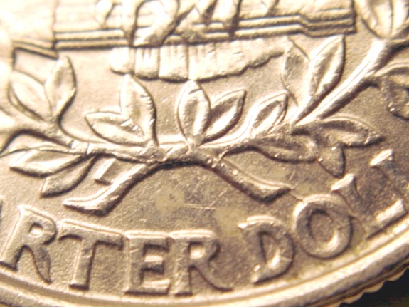 1993-P-Washington-Quarter,-Nice-Size-Die-Crack-On-Reverse
